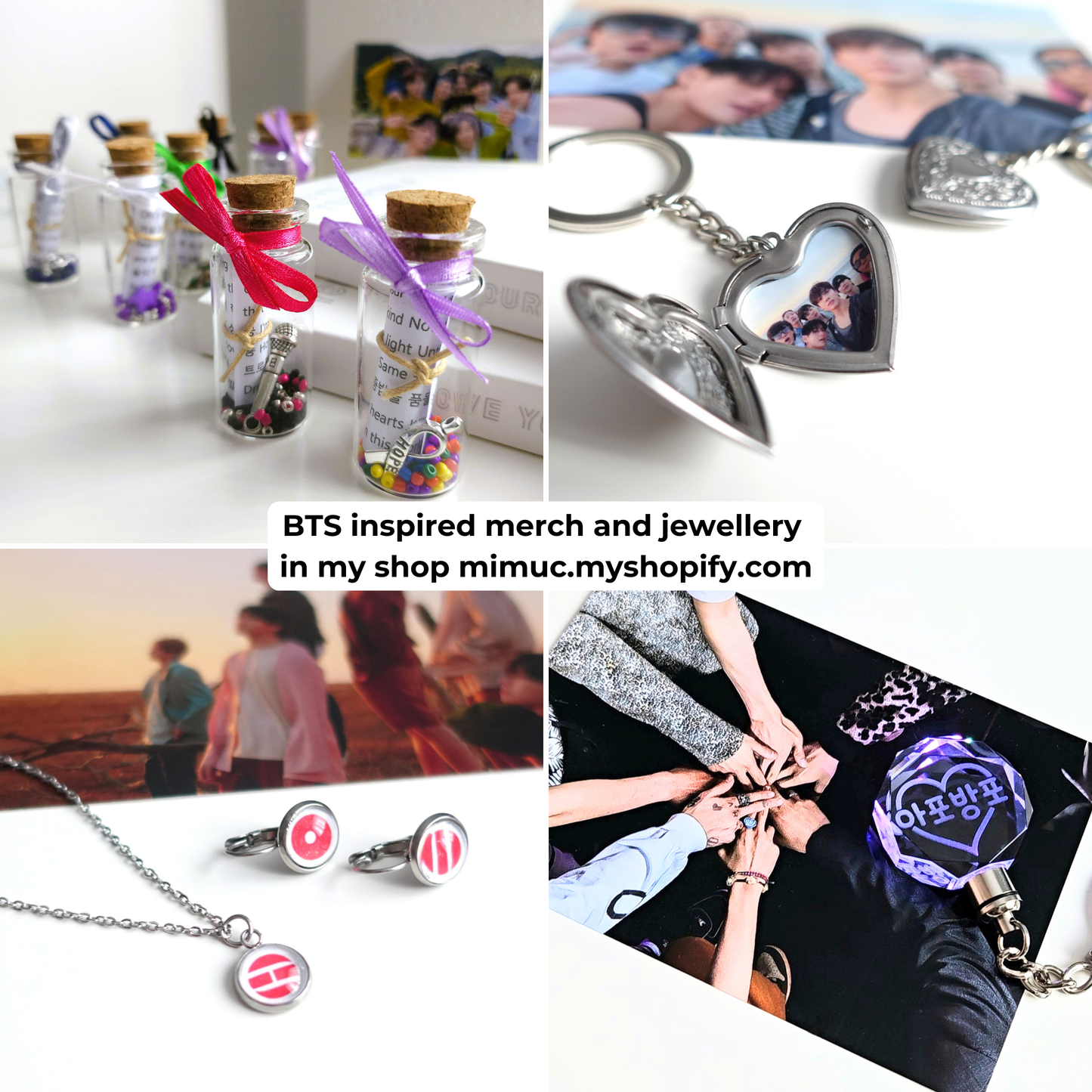 BTS inspired Borahae key ring made of purple acrylic